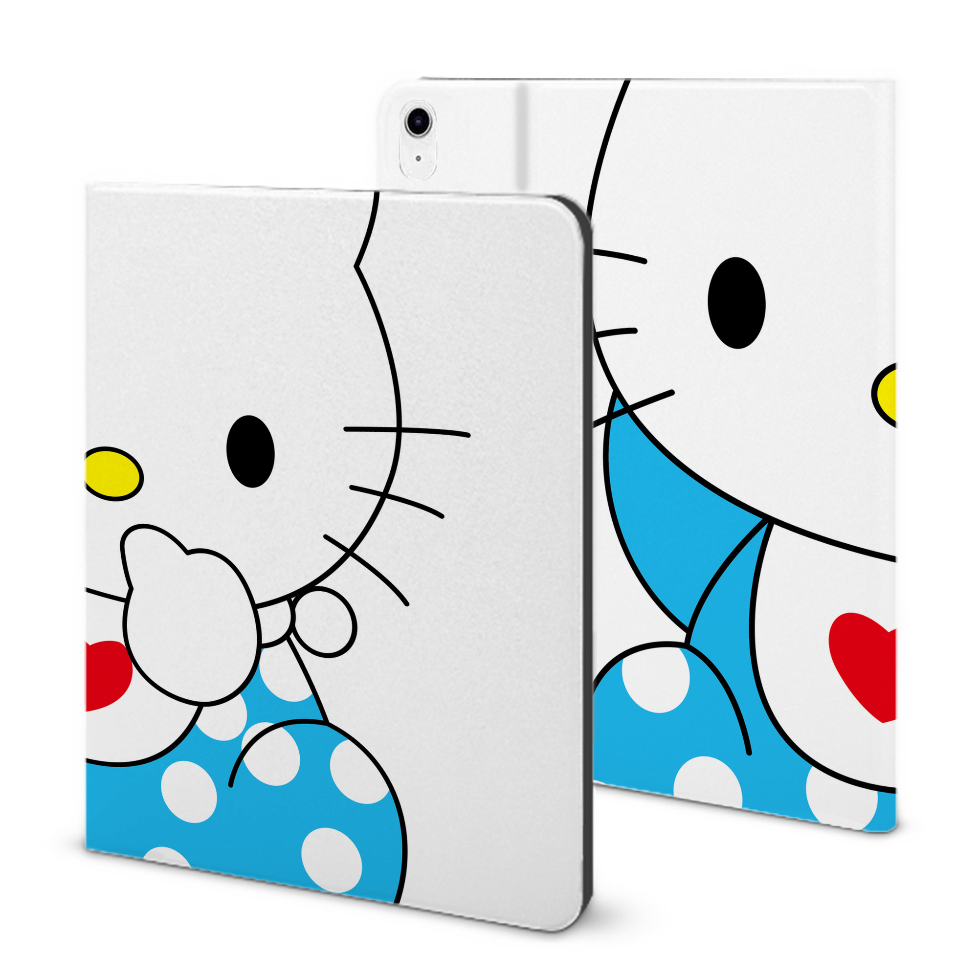 （画像用） Hello Kitty ハローキティ IPad ケース ブック型 PUレザー TPU 耐衝撃 軽量 薄型 ペン収納なし 全面保護 IPad 各モデル対応